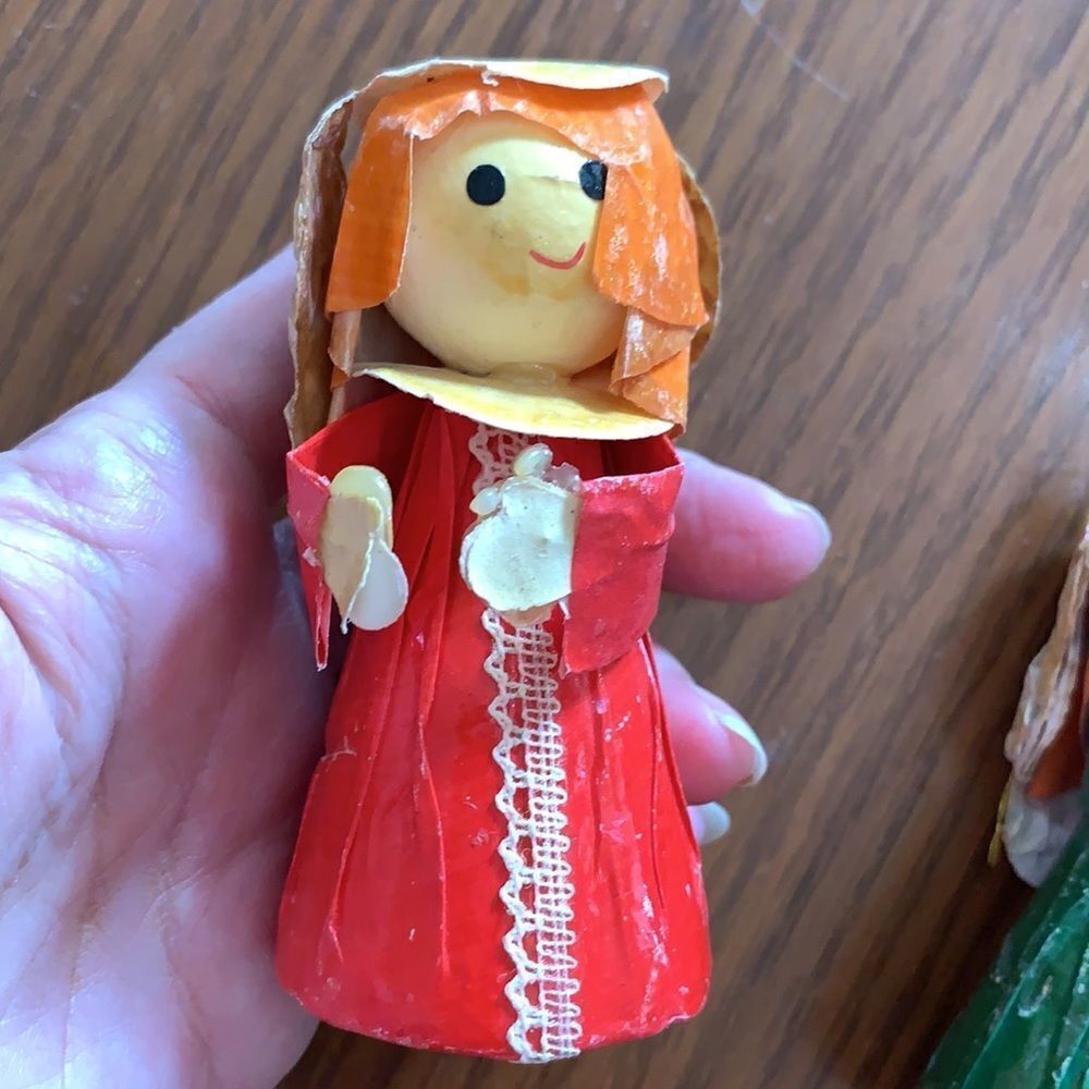 ‎Two Vtg paper angel Christmas tree ornaments - Picture 2 of 8